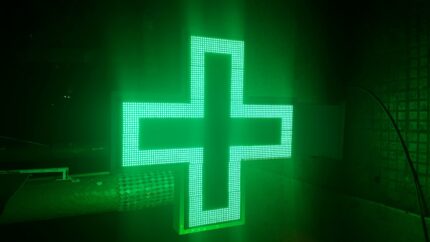 Croix de pharmacie 1m\1m